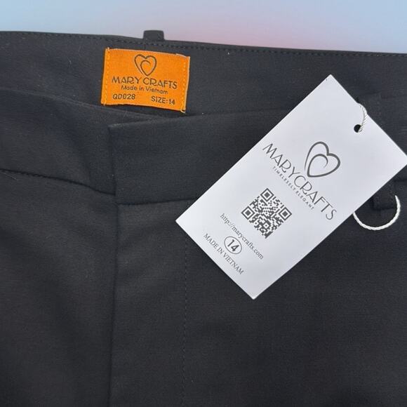 MARY CRAFTS Women’s 14 Black Chino Ankle Trousers - Picture 3 of 4